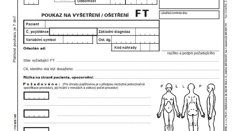 FT poukaz pro rehabilitační péči